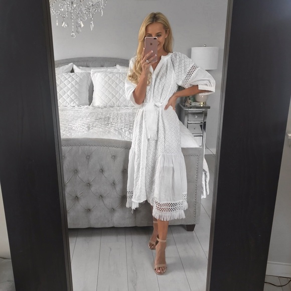 Ukrianian Vyshyvanka Boho Embroidery Maxi Dress - Picture 2 of 8